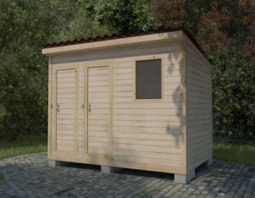 Хозблок с двумя дверями 2x3