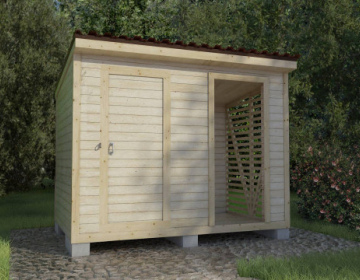 Хозблок со стоянкой для велосипедов/самокатов 2х3