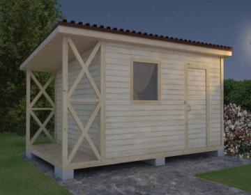 Хозблок с пристройкой 2,5x4